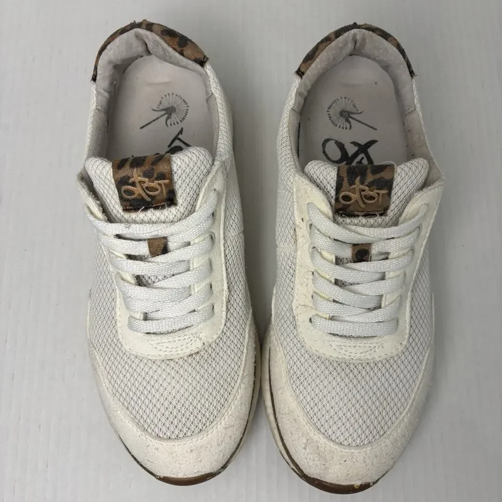 OTBT Flash Platform Sneaker Women's Size 8.5 Style 10137 white and leopard - Picture 7 of 12